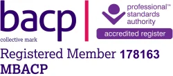 BACP registered membership logo.